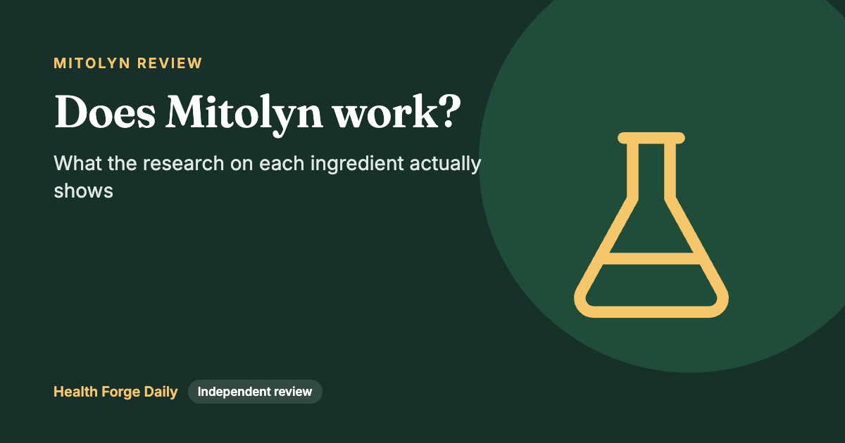 Does Mitolyn work card showing the five levels of supplement evidence